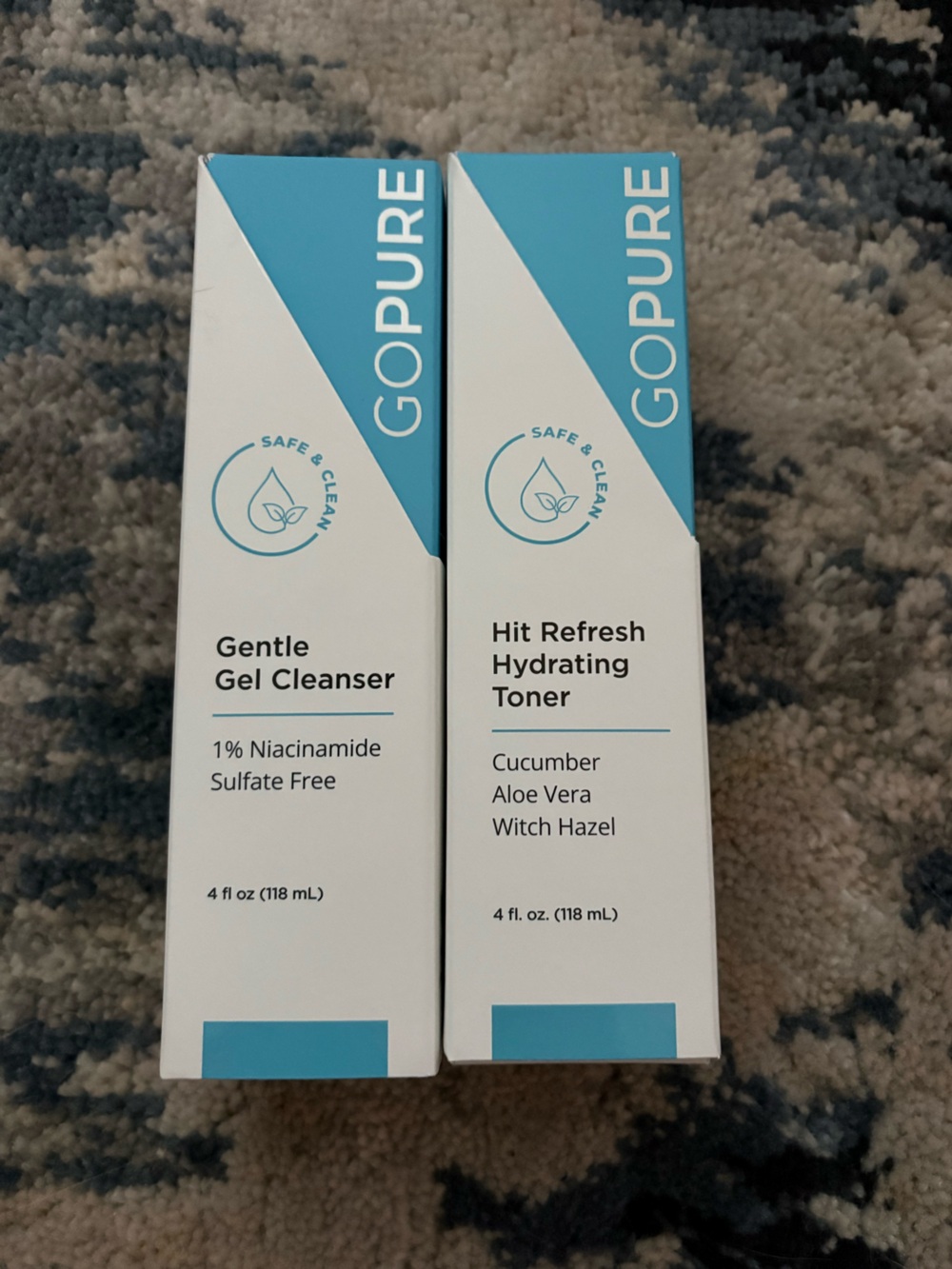 Gopure Gentle Gel Cleanser and Toner - Blue | 1% Niacinamide Sulfate Free